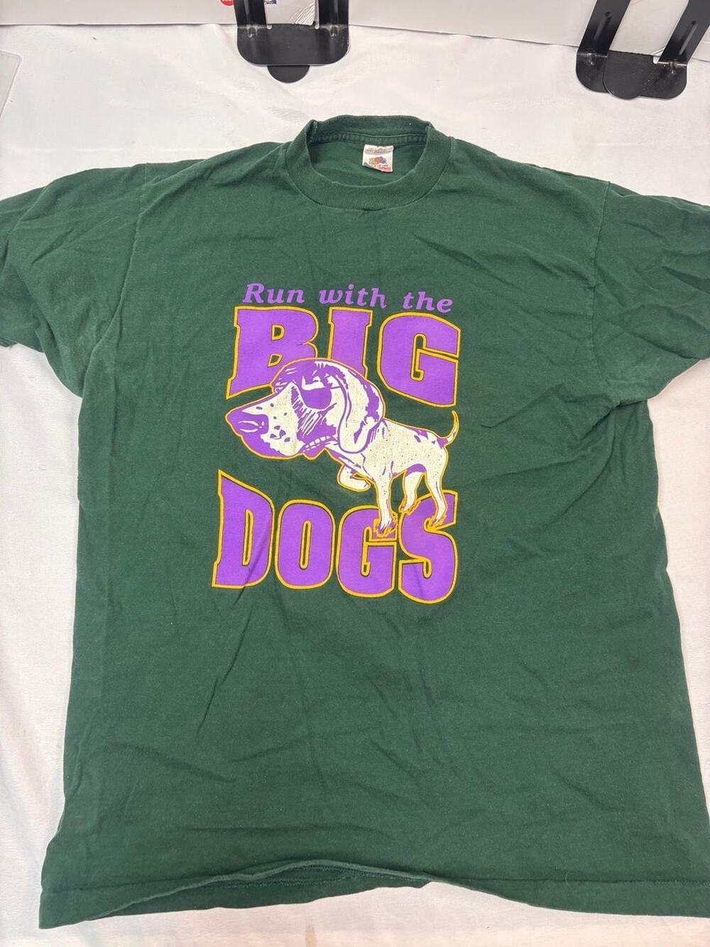 Vintage 1995 Big Dogs Run With The Big Dogs Graphic T-Shirt XL